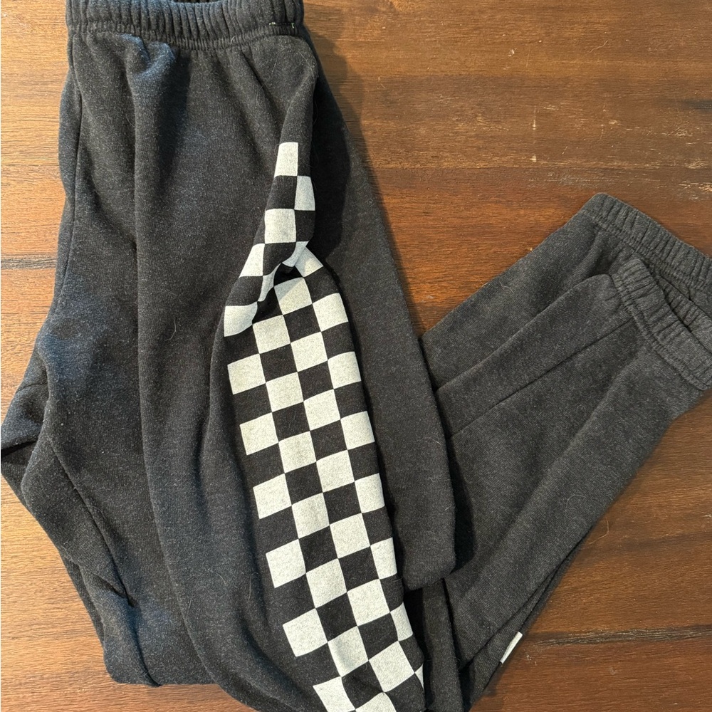 Aviator Nation Black and White Checkered Joggers